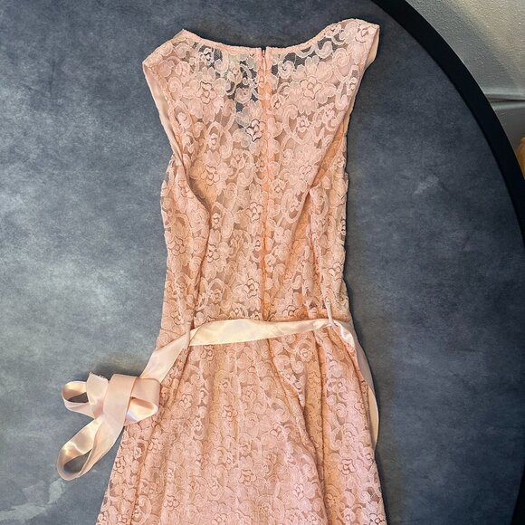 NWT Size IXL Gorgeous Pinky Peach Dress from Klaxons with Rhinestone Detail Neck - Picture 3 of 3